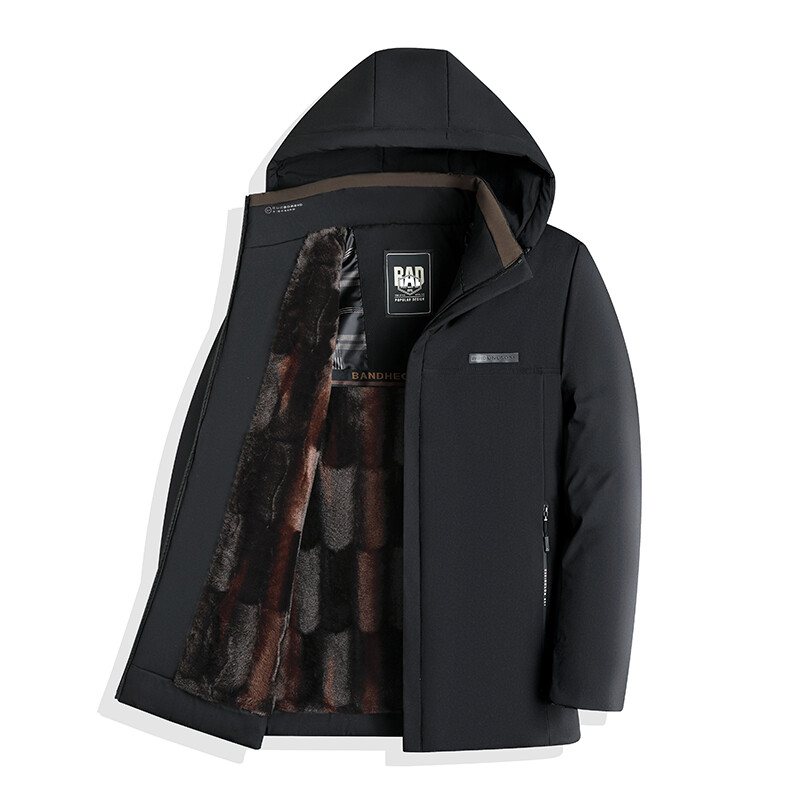 Muške jesenske modne ležerne parke muške zime nove tople debele parke od flisa muške vodootporne parke s kapuljačom i ovratnikom kaput