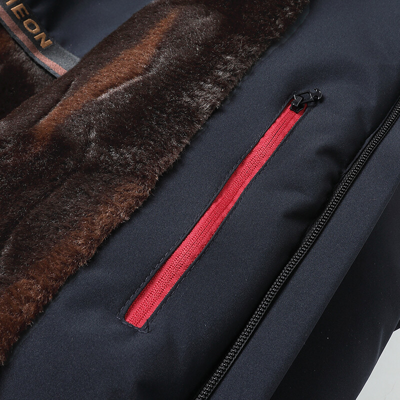 Muške jesenske modne ležerne parke muške zime nove tople debele parke od flisa muške vodootporne parke s kapuljačom i ovratnikom kaput