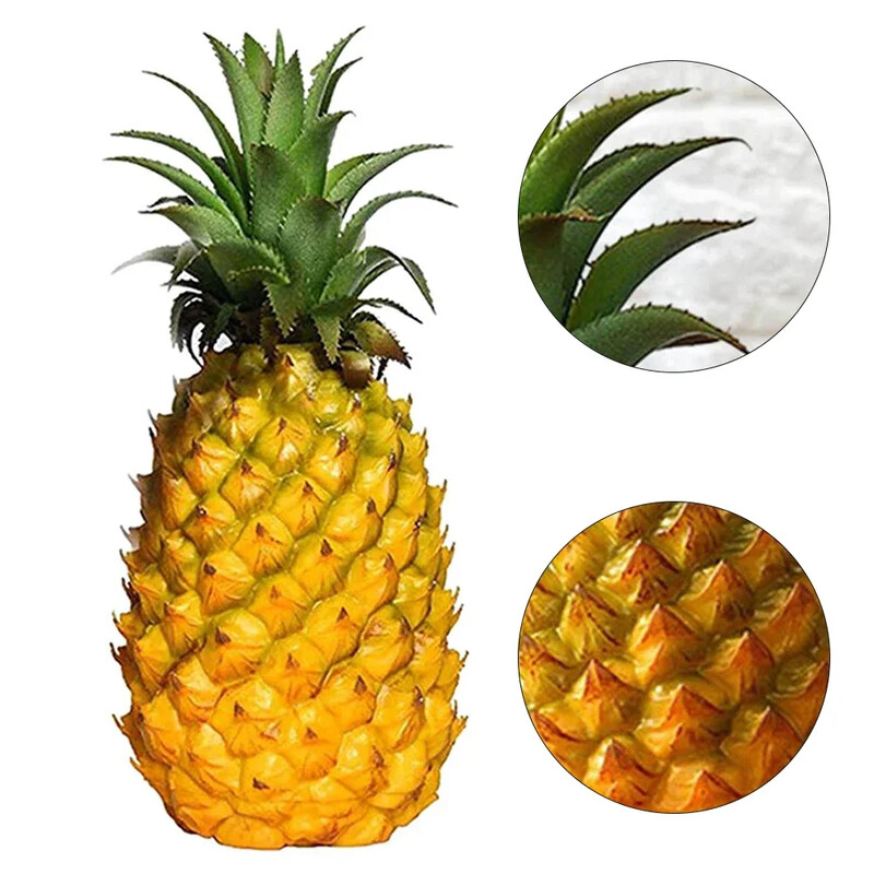 Mākslīgie ananāsi viltoti augļi figūriņas Dekoratīvie amatniecība Mājsaimniecības veikals DIY Tropical Decor Displeja fotogrāfija Rekvizīti Dekors