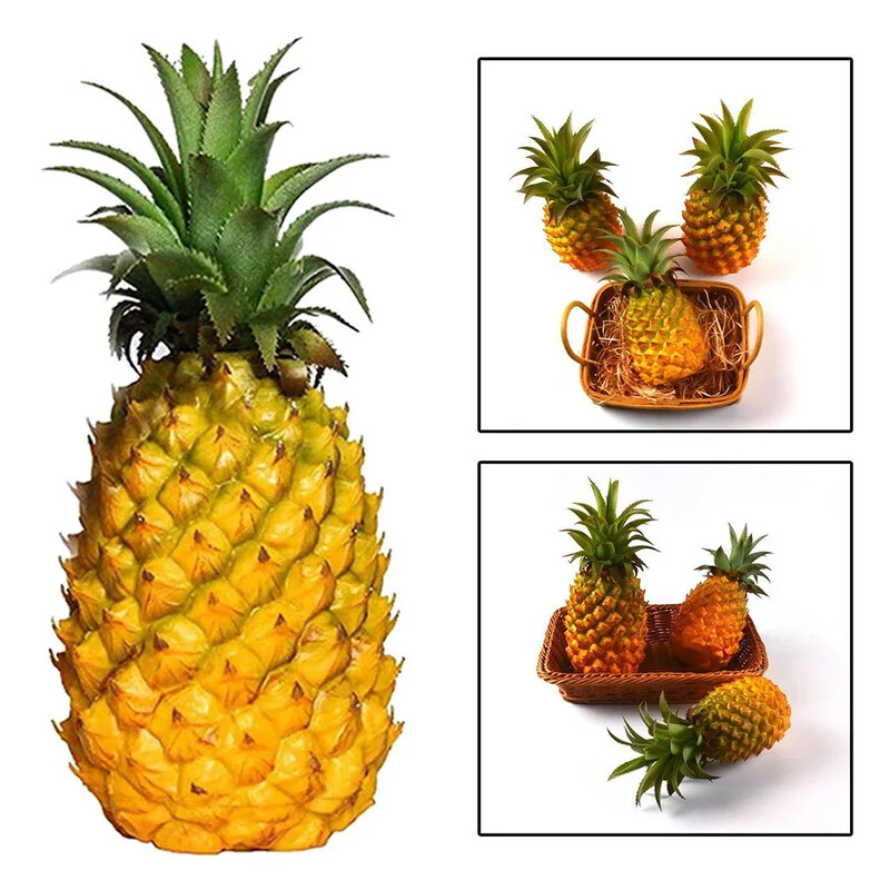 Mākslīgie ananāsi viltoti augļi figūriņas Dekoratīvie amatniecība Mājsaimniecības veikals DIY Tropical Decor Displeja fotogrāfija Rekvizīti Dekors