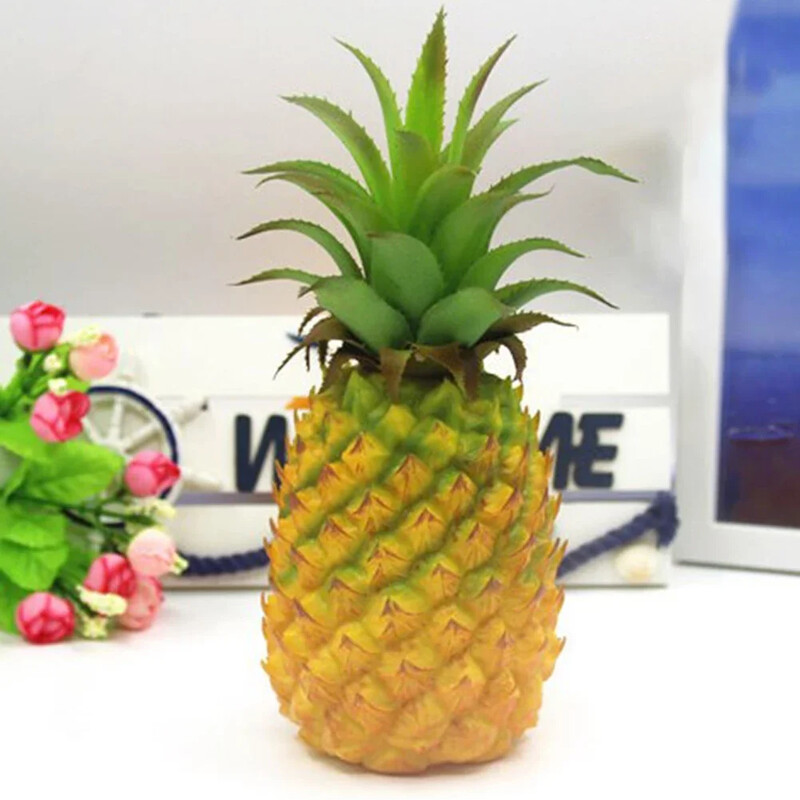 Mākslīgie ananāsi viltoti augļi figūriņas Dekoratīvie amatniecība Mājsaimniecības veikals DIY Tropical Decor Displeja fotogrāfija Rekvizīti Dekors