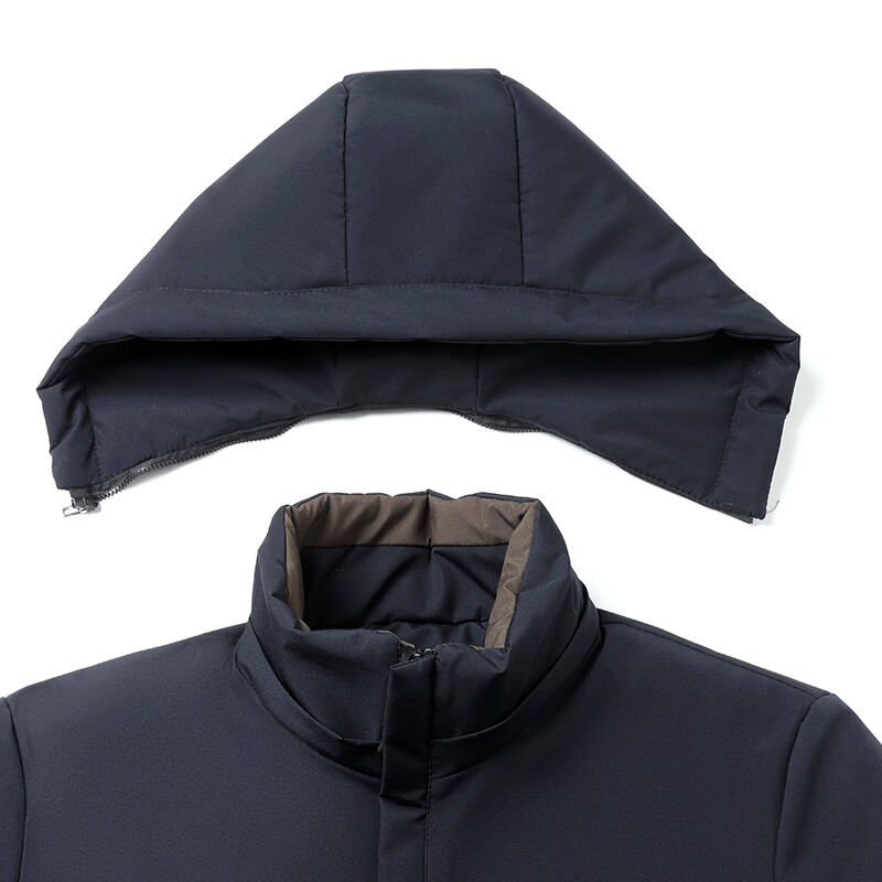 Siltas lietišķas ikdienas kabatas Vīriešu apģērbi Vīriešu jakas Vēja necaurlaidīgs ziemas mētelis Vīriešu ar biezu kapuci Parka jaka ar garām piedurknēm