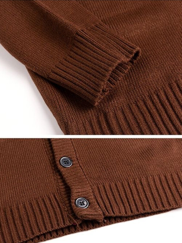 Vīriešu jaka, stingra, mājīga brīvā laika V veida kakla izgriezums, maigs rudens, moderns, vienkāršs klasisks ielas apģērbs. Ikdienas korejiešu stila trikotāža šiks