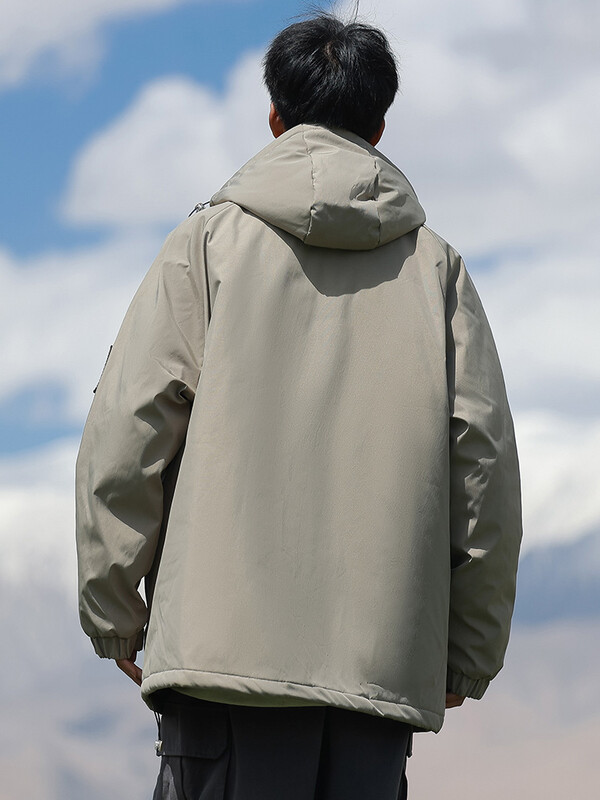 2024. gada jauna vīriešu ziemas jaka, bieza, silta parka mētelis, korejiešu modes kapuce, vējjaka, kokvilnas polsterēta termojaka, liela izmēra 8 XL