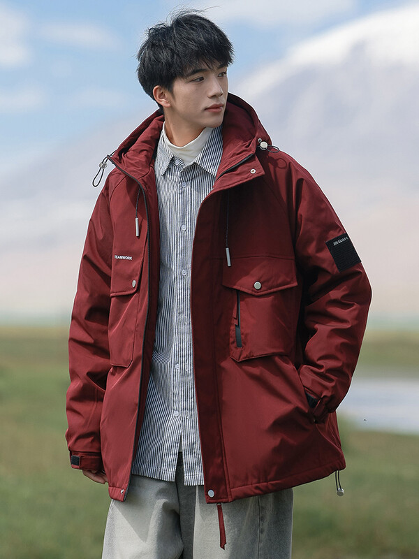 2024. gada jauna vīriešu ziemas jaka, bieza, silta parka mētelis, korejiešu modes kapuce, vējjaka, kokvilnas polsterēta termojaka, liela izmēra 8 XL