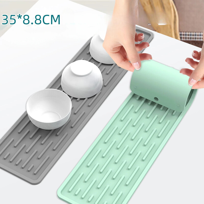 Silikono maišytuvo kilimėlis vandeniui atsparus valymo maišytuvas purslų gaudyklei šilumą izoliuojantis virtuvės prietaisas, skirtas namų vonios reikmenims