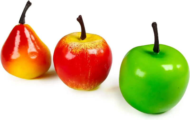 Mākslīgie augļi vienā komplektā mājas dekorēšanai, 12 veidu augļi, dažādi augļi, ballīte, Ziemassvētki, fotosesija, 16 gab.