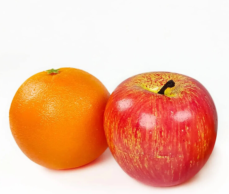 Mākslīgie augļi vienā komplektā mājas dekorēšanai, 12 veidu augļi, dažādi augļi, ballīte, Ziemassvētki, fotosesija, 16 gab.