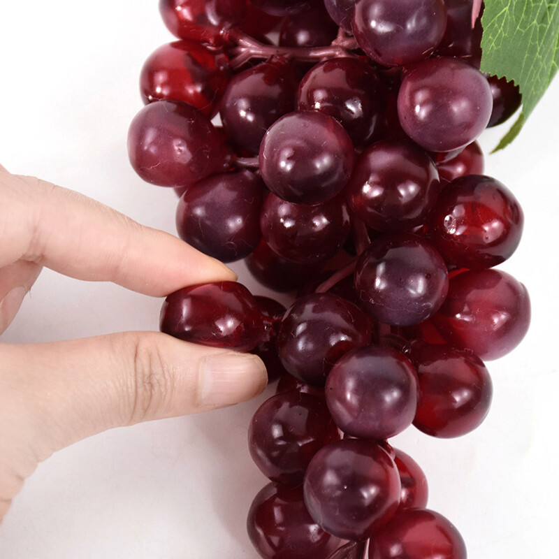 Mākslīgo vīnogu simulācijas augļi vīnogu ķekari mājas virtuvei vīna dekorēšanai kāzu ballīšu galda centrālais dekoru rekvizīti