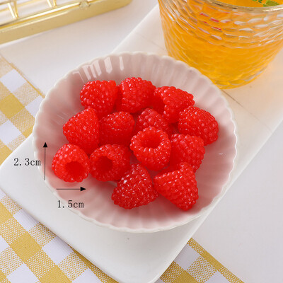 20 gab. Mākslīgo aveņu viltus imitācijas auglis, dzīvs kāzu galdam.