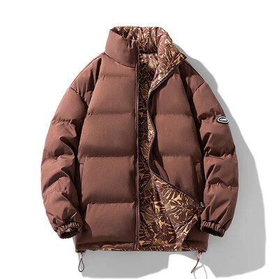 Divpusējs vīriešu mētelis kļavu lapu jaka vīriešu ziemas pāra jaka Moderns, biezināts, silts vīriešu apģērbs