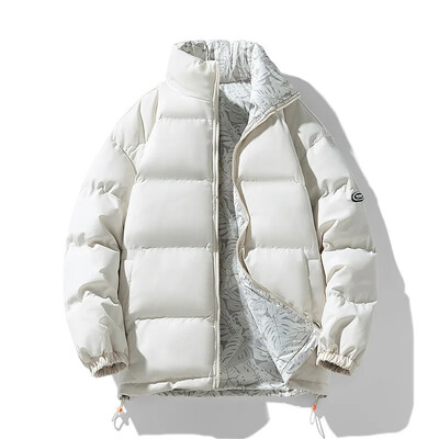 Divpusējs vīriešu mētelis kļavu lapu jaka vīriešu ziemas pāra jaka Moderns, biezināts, silts vīriešu apģērbs