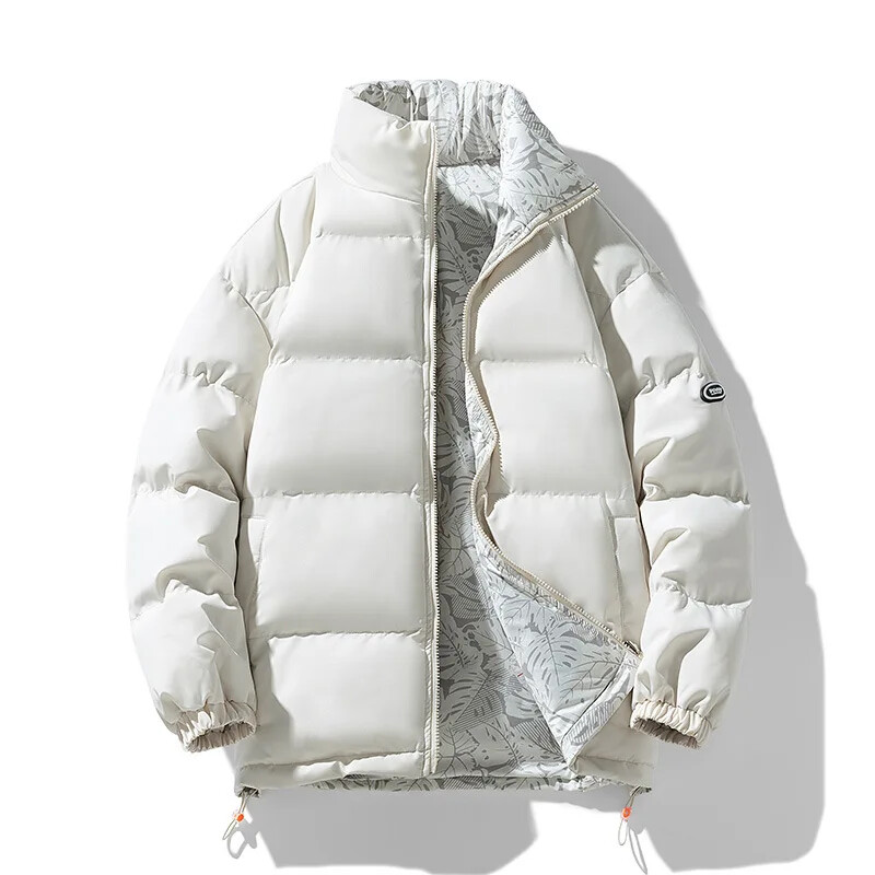 Divpusējs vīriešu mētelis kļavu lapu jaka vīriešu ziemas pāra jaka Moderns, biezināts, silts vīriešu apģērbs