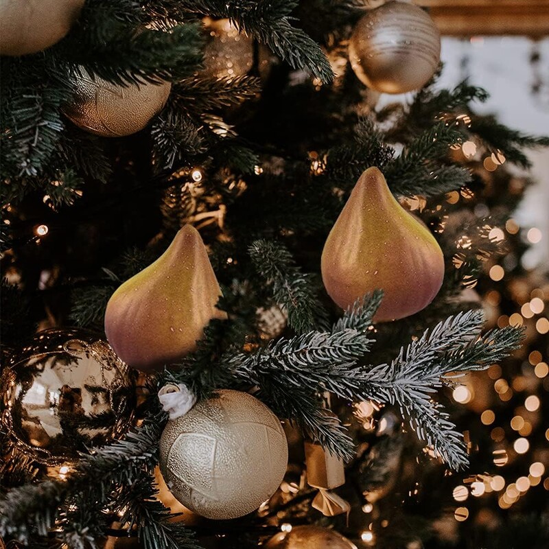 6db Mesterséges Füge Élethű szimuláció Füge Hamisítvány otthoni konyhai szekrény dekoráció fotózás kellékek asztali dekoráció