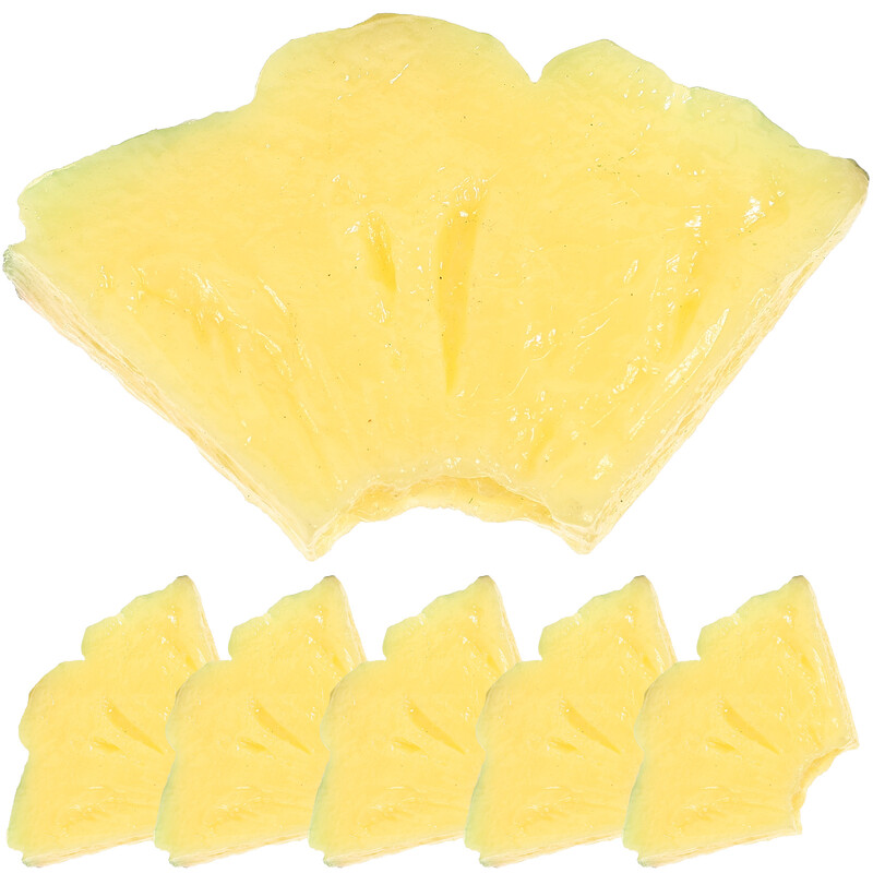 6 gab viltus ananāsu kāzu dekorācijas ceremonijai, plastmasas augļu bloki šķēles