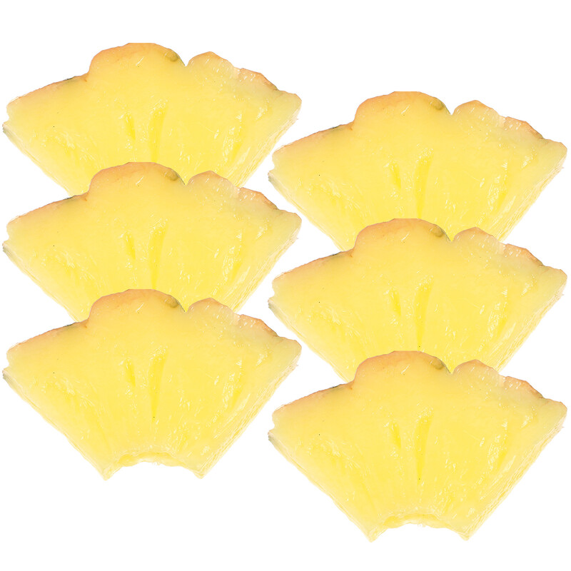 6 gab viltus ananāsu kāzu dekorācijas ceremonijai, plastmasas augļu bloki šķēles