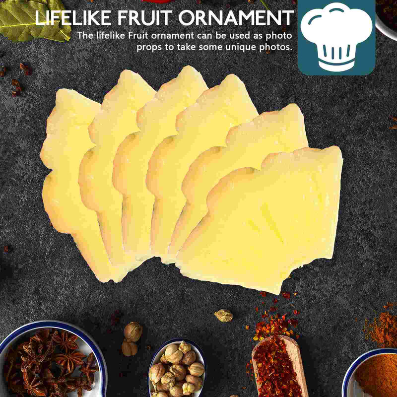 6 gab viltus ananāsu kāzu dekorācijas ceremonijai, plastmasas augļu bloki šķēles