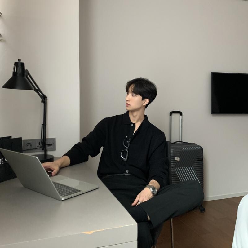 Rudens un ziema KPOP modes stila Harajuku šauri pieguļoši topi brīvi ikdienišķi, pilnīgi saskaņoti virsdrēbes, stingri, garām piedurknēm, jaciņa džemperi