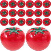 20Pcs Smola 3D rajčice Figura Statua Voće Raspored scene Dekor Mini Simulacija rajčice Umjetno voće Model trodimenzionalni
