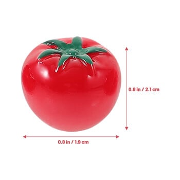 20Pcs Resin 3D Tomatoes Figure Statue Fruit Layout Scene Decor Mini Simulation Tomato Artificial Fruits Model Tri-Dimensional