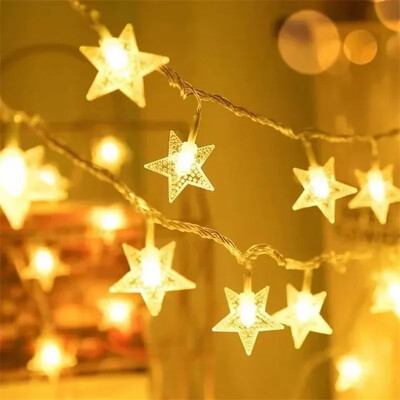 1,5-10 M lodveida LED gaismas virtenes āra ķēdes gaismas Garland Lights Spuldzes Fairy Lights Party Home Kāzu dārzs Ziemassvētku dekors