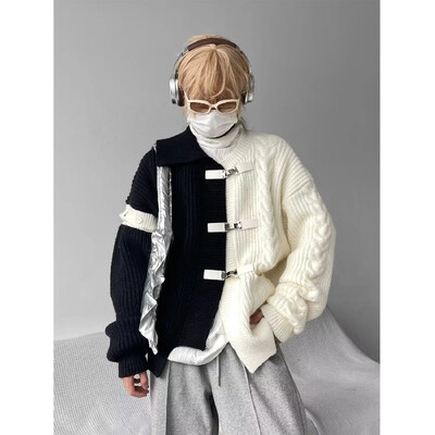 Unikāls dizains augstas klases FeelColor bloķējošs džemperis vīriešiem rudens ziema jauns brīvs piegriezums, silts trikotāžas jaka moderns