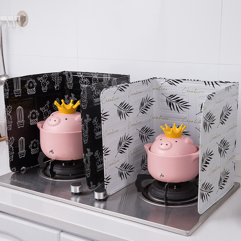 1 vnt. sulankstoma dujinė viryklė Deflektorinė aliuminio folijos aliejaus pertvara kepimo aliejaus separatorius Apsauginis dangtelis Virtuvės priedai Aptaškymo ekranas