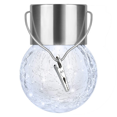 Lumini solare suspendate în aer liber, LED impermeabile, lumini decorative care schimbă culoarea globului pentru grădină, curte, curte, decor brad de Crăciun