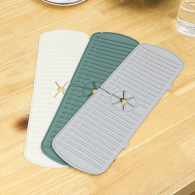 Virtuvės silikoninis maišytuvas vandens gaudyklės kilimėlis nuo purslų kriauklės purslų padėklas kriauklės apsauga nuo purslų stalviršio apsauga vonios įtaisai