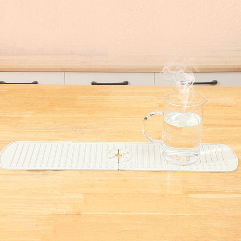 Virtuvės silikoninis maišytuvas vandens gaudyklės kilimėlis nuo purslų kriauklės purslų padėklas kriauklės apsauga nuo purslų stalviršio apsauga vonios įtaisai