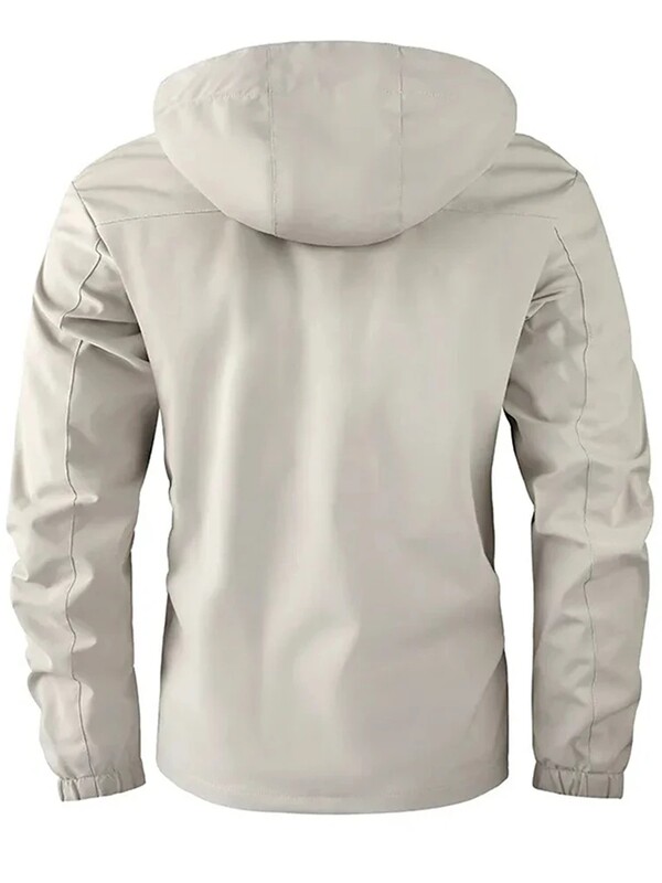 Modes Vīriešu ikdienas vējjakas jakas ar kapuci Vīrietis ūdensizturīgs āra Soft Shell ziemas mētelis apģērbs silts liela izmēra