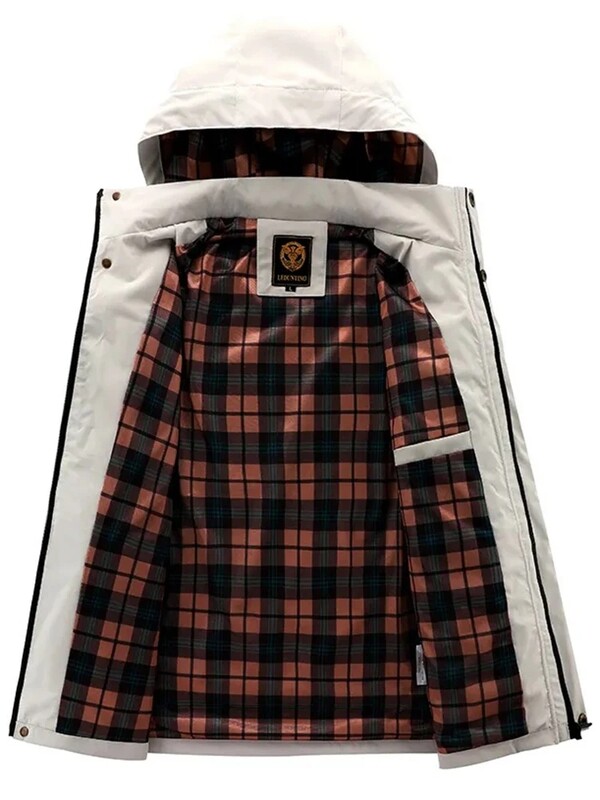 Modes Vīriešu ikdienas vējjakas jakas ar kapuci Vīrietis ūdensizturīgs āra Soft Shell ziemas mētelis apģērbs silts liela izmēra