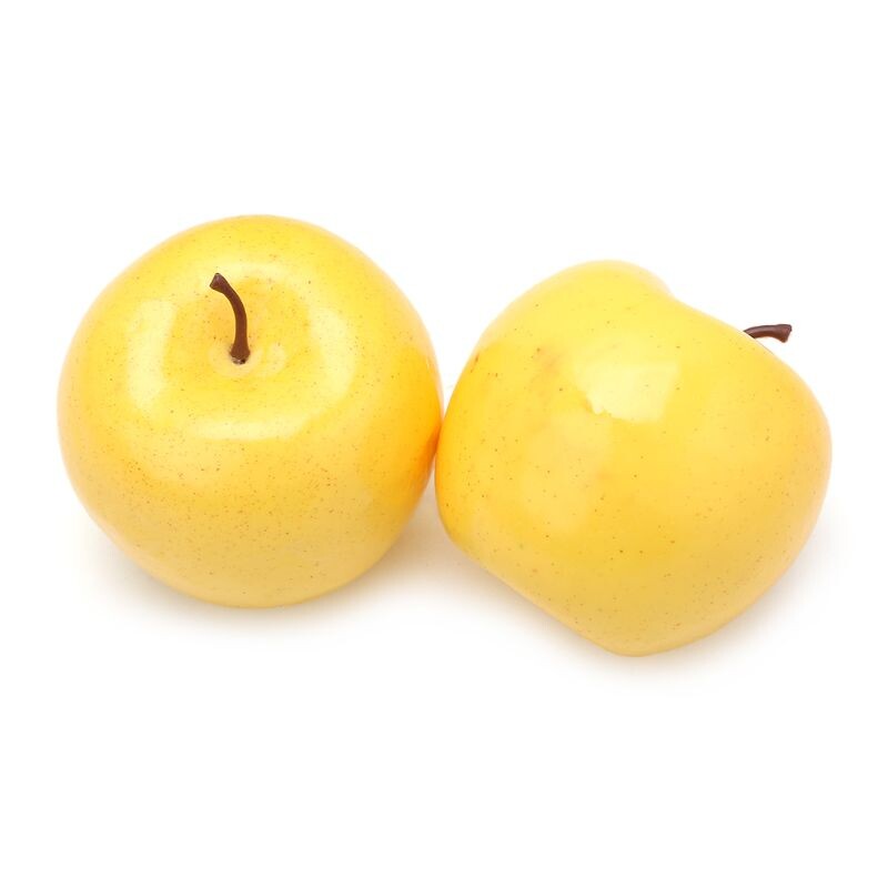Fructe artificiale realiste pentru măr, culoare galben strălucitor, bucătărie falsă D