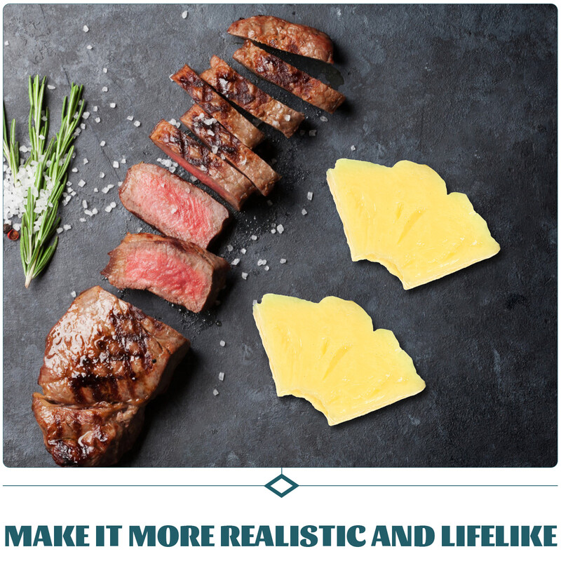 6 gab. Mākslīgie augļi Ananāsi Plastmasas Blocks Dekoratīvi Šķēlītes Citrons Viltus modelēšanas Dekori Dzīvīgs Dekorēšanai Modelis