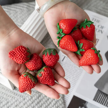 Προσομοίωση Strawberry Fake Fruit Food Model Στολίδι Χειροτεχνία Φωτογραφία στηρίγματα Διακόσμηση σπιτιού γάμου