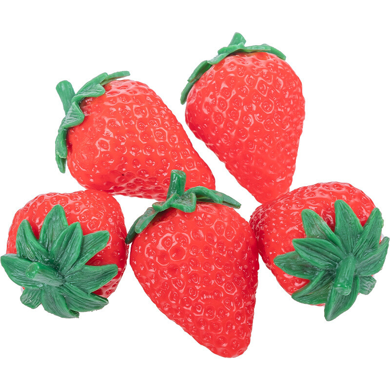 Simulācija zemeņu viltotu augļu pārtika Modelis Ornaments Amatniecības fotografēšanas rekvizīti Kāzu ballītes mājas dekors