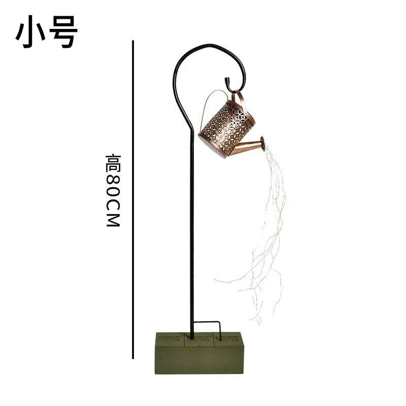 Napelemes locsolókanna világítás Függő vízesés lámpa Vízálló kültéri kerti dekoráció udvar veranda gyep hátsó udvar táj Nap LED lámpa