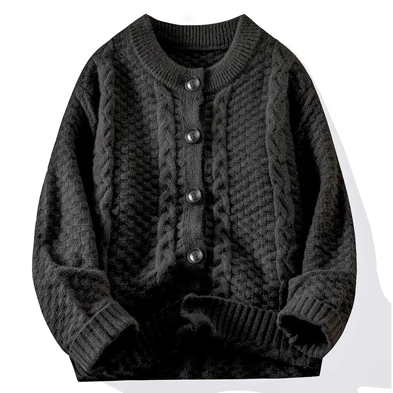 Férfi őszi és téli új csavaros kardigán pizsama laza alkalmi bő ing, hosszú ujjú férfi otthoni viselet meleg és kényelmes