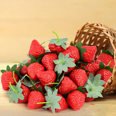 10 τμχ Artificial Strawberry DIY Artificial Fruits Simulation Plastic Fake Fruit Party Prop Στολίδι Γάμου σπιτιού