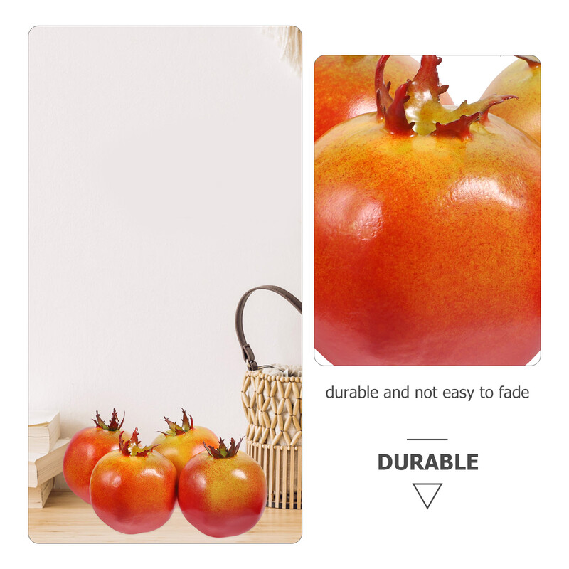 4 vnt. imituotas vaisių modelis namų dekoravimo fotografijos rekvizitai Dirbtiniai granatų modeliai netikri vaisiai