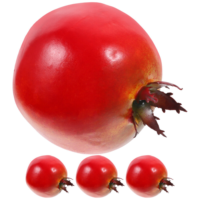 4 vnt. imituotas vaisių modelis namų dekoravimo fotografijos rekvizitai Dirbtiniai granatų modeliai netikri vaisiai