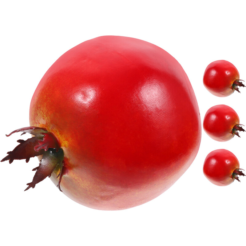 4 vnt. imituotas vaisių modelis namų dekoravimo fotografijos rekvizitai Dirbtiniai granatų modeliai netikri vaisiai