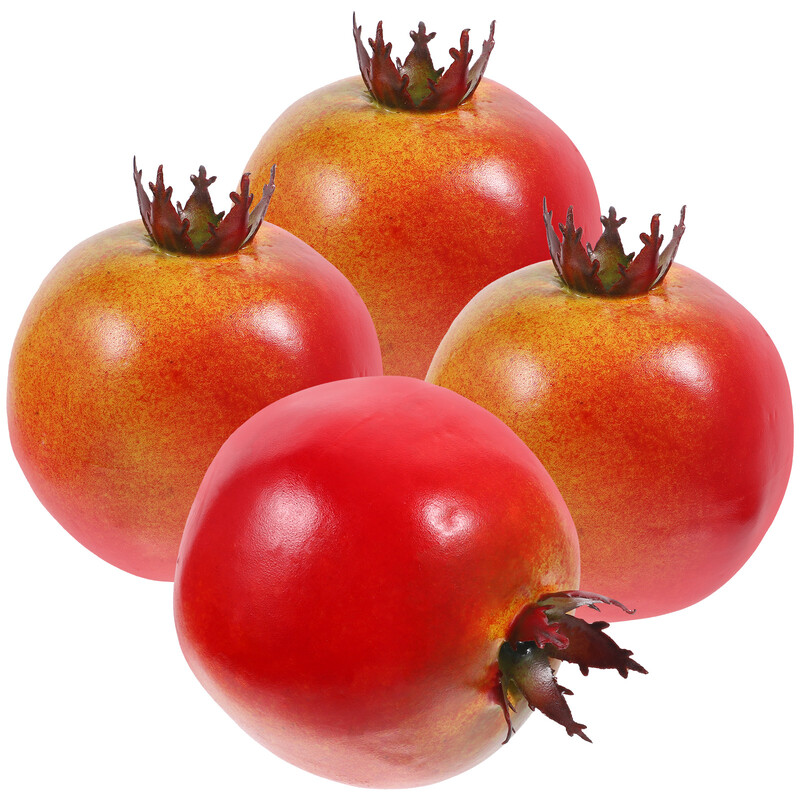 4 vnt. imituotas vaisių modelis namų dekoravimo fotografijos rekvizitai Dirbtiniai granatų modeliai netikri vaisiai