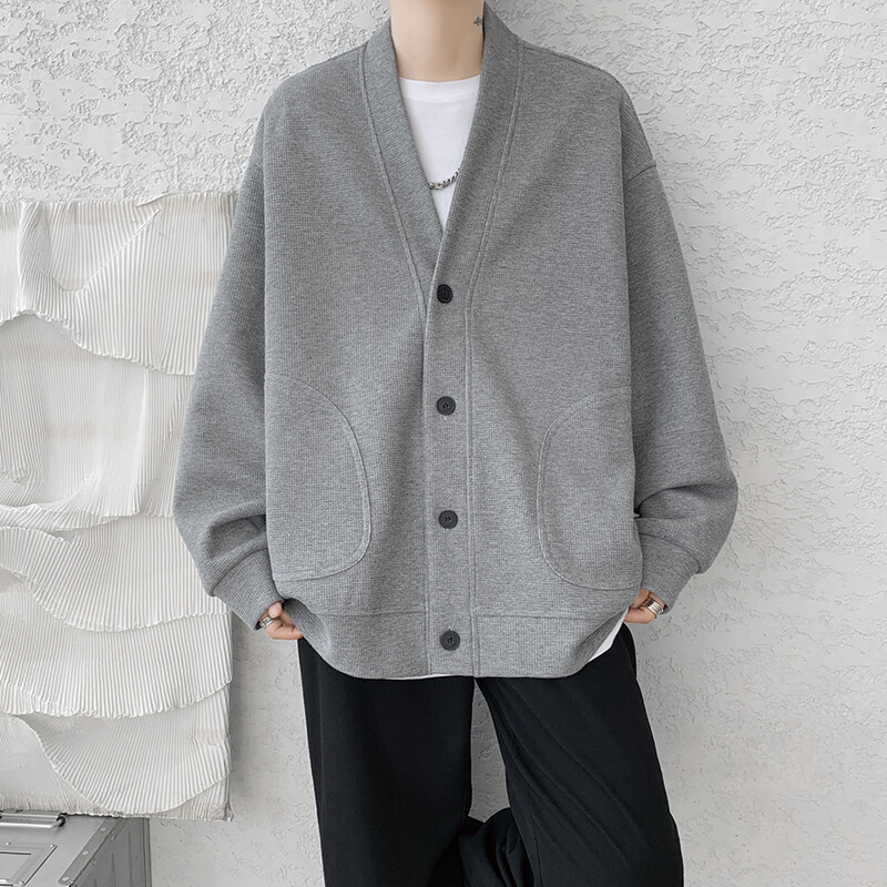 Pulóverek Férfi Kabátok Ősz Tél Új Nagy méret 8XL 7XL 6XL 5XL Kardigán stílusú Bő kapucnis Férfi Ruházat 2024 Fekete/Szürke