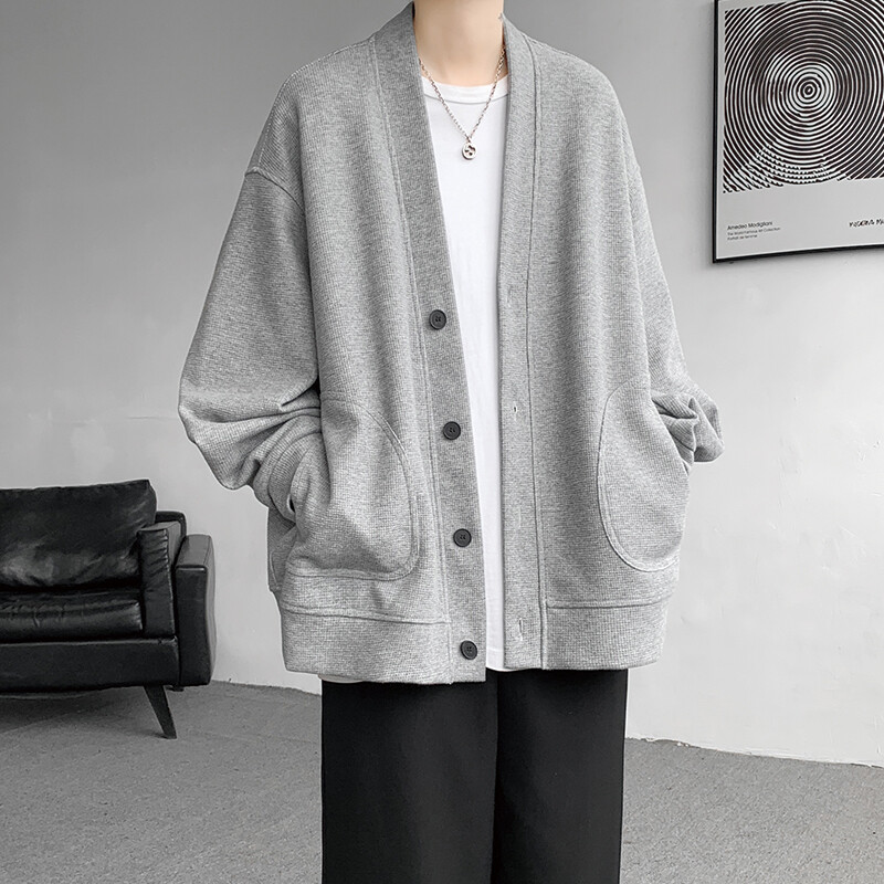 Pulóverek Férfi Kabátok Ősz Tél Új Nagy méret 8XL 7XL 6XL 5XL Kardigán stílusú Bő kapucnis Férfi Ruházat 2024 Fekete/Szürke