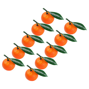 10 τμχ Mandarin Orange Fruit Model Prop Fake Artificial Models Fruits Foam Decor Faux Simulation