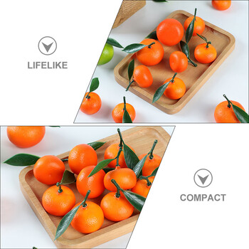 10 τμχ Mandarin Orange Fruit Model Prop Fake Artificial Models Fruits Foam Decor Faux Simulation