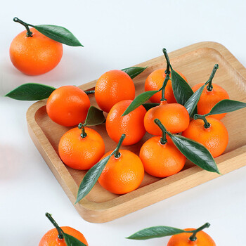 10 τμχ Mandarin Orange Fruit Model Prop Fake Artificial Models Fruits Foam Decor Faux Simulation