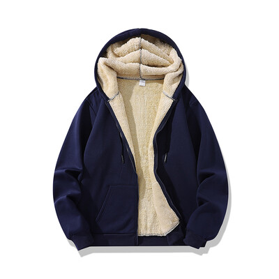 Kiváló minőségű polár dzsekik Férfi téli nagy méretű kabát szélálló meleg vastag kabát egyszínű pamut kabát férfi kapucnis kabátok