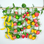 Simulare Fructe Snur Banană Căpșuni Piersici Lămâie Restaurant Bucătărie Festival Decor Petrecere Recuzită Fotografie